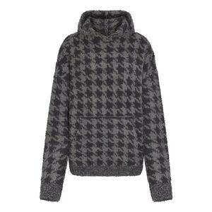SKIMS NWT Cozy Knit Unisex Hoodie - Onyx Houndstooth - S/M